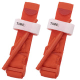 Cozii 2Pcs One-Hand Emergency Outdoor Tourniquets Orange