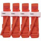 Cozii 4Pcs One-Hand Emergency Outdoor Tourniquets Orange